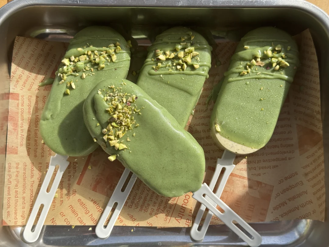 Helados de pistachos